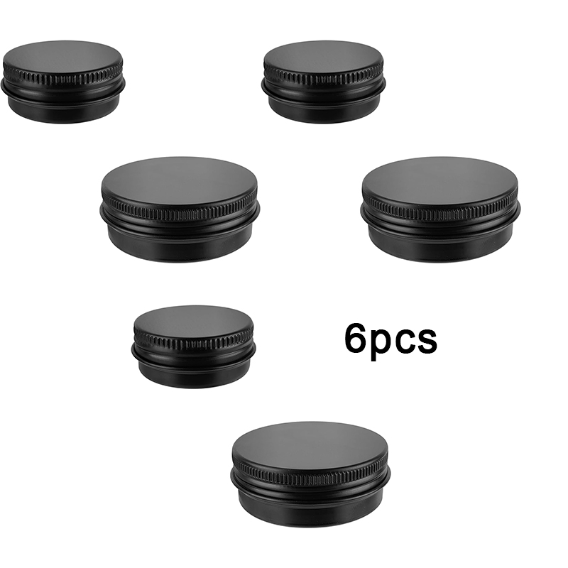 Tin Container Lid - 6pcs Aluminum Tin Cans with Screw