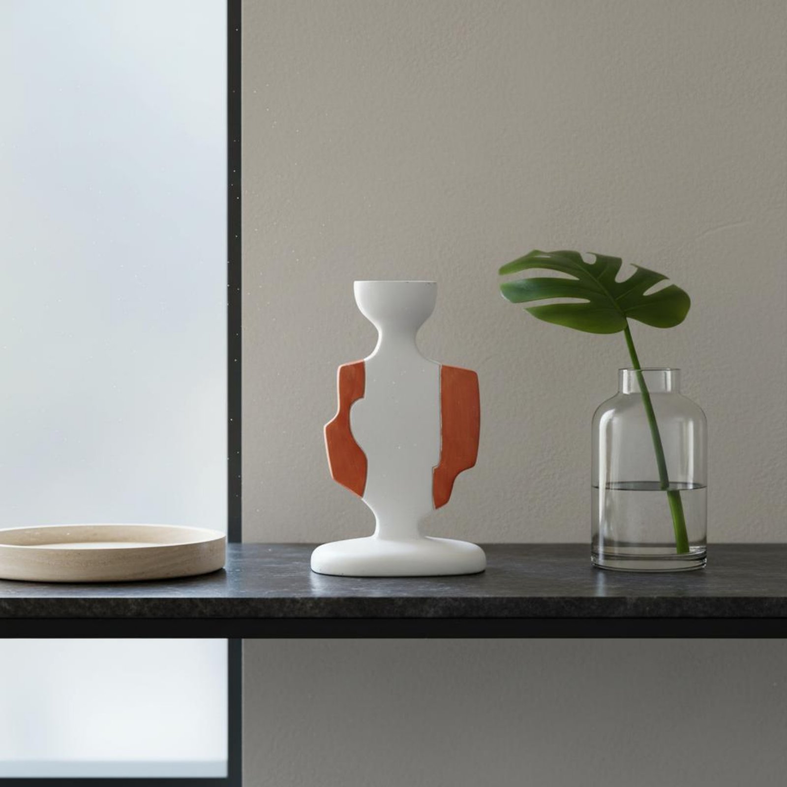 2 Pieces Modern Geometric Cand - Paraffin Candle Wax บทวิจารณ์และราคา