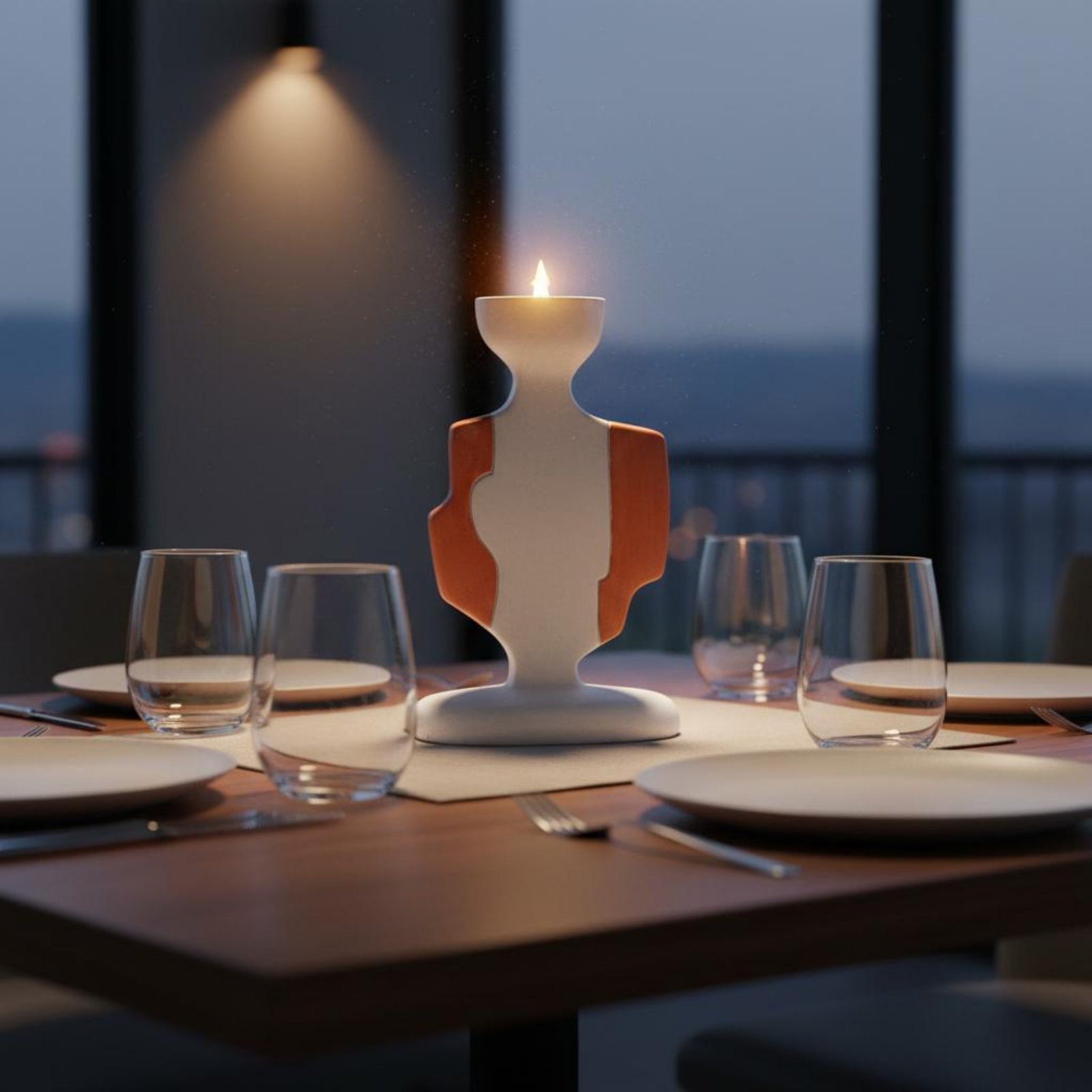 2 Pieces Modern Geometric Cand - Paraffin Candle Wax บทวิจารณ์และราคา