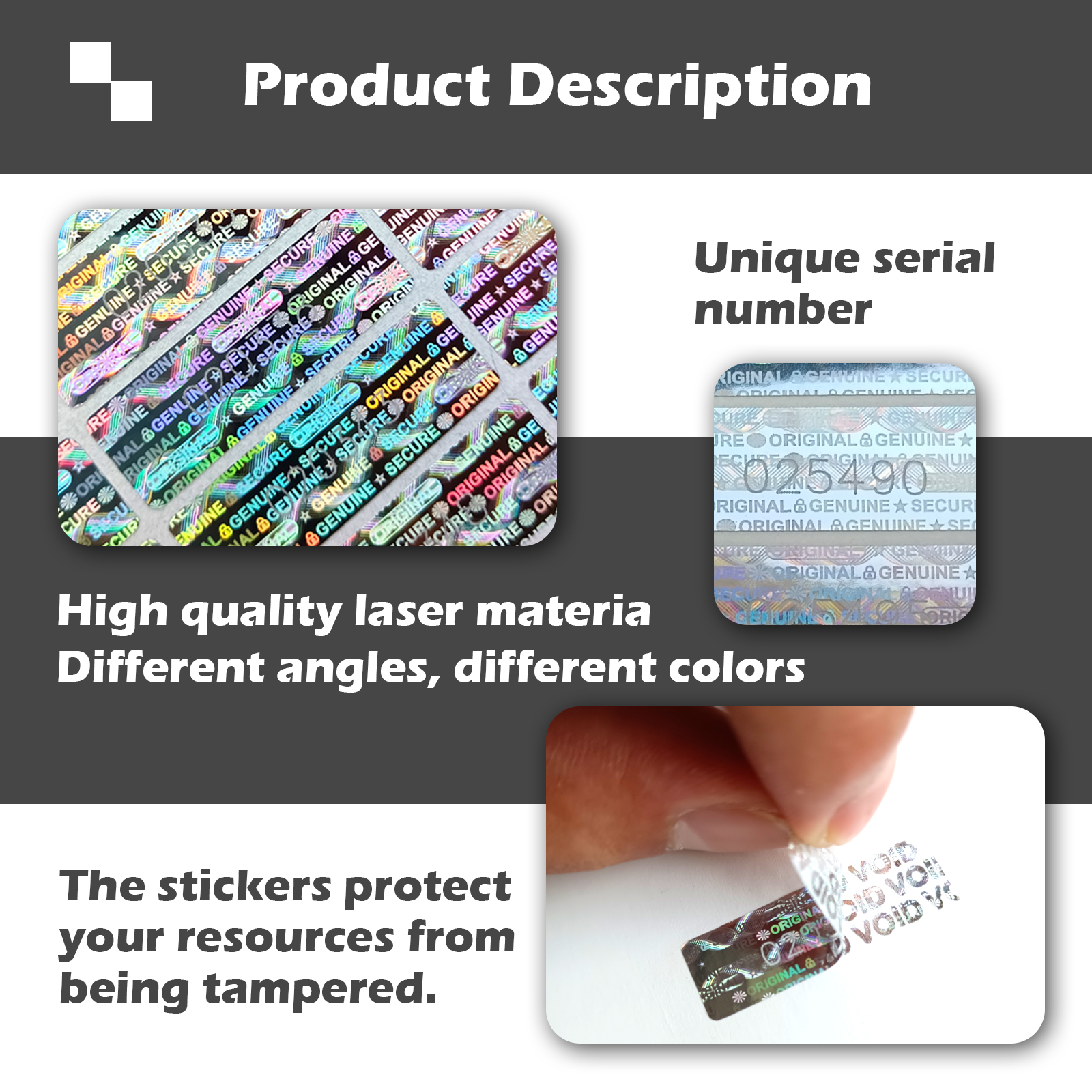 280/550pcs hologram security s - Candle Warning Label บทวิจารณ์และราคา