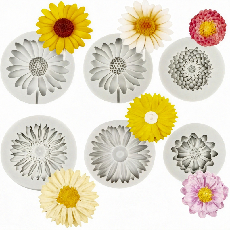 6 Pieces，Sunflower Daisy Silic - Candle Making Things บทวิจารณ์และราคา