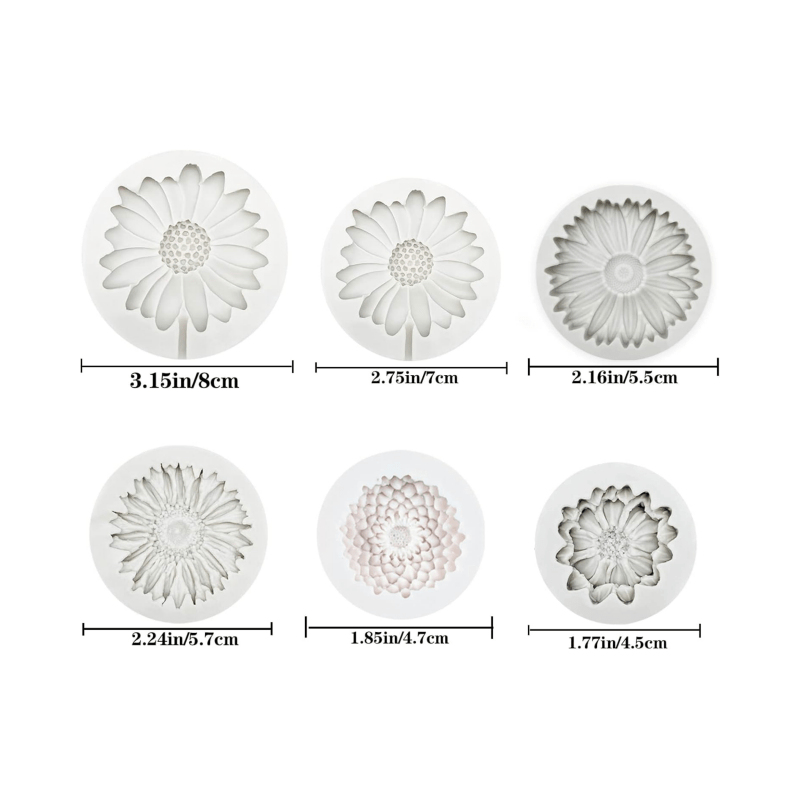 6 Pieces，Sunflower Daisy Silic - Candle Making Things บทวิจารณ์และราคา