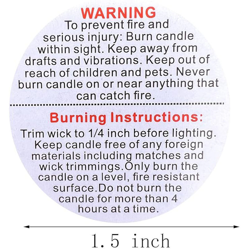 500/1000pcs Candle Warning Lab - Candle Warning Label บทวิจารณ์และราคา