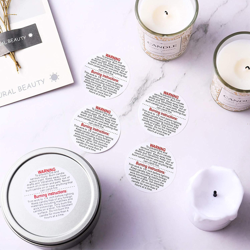 500/1000pcs Candle Warning Lab - Candle Warning Label บทวิจารณ์และราคา