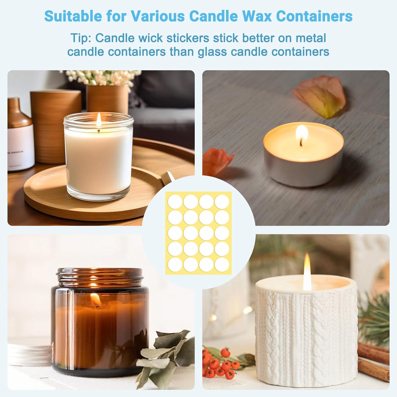 400PCS/100PCS Candle Wick Stic - Candle Warning Label บทวิจารณ์และราคา