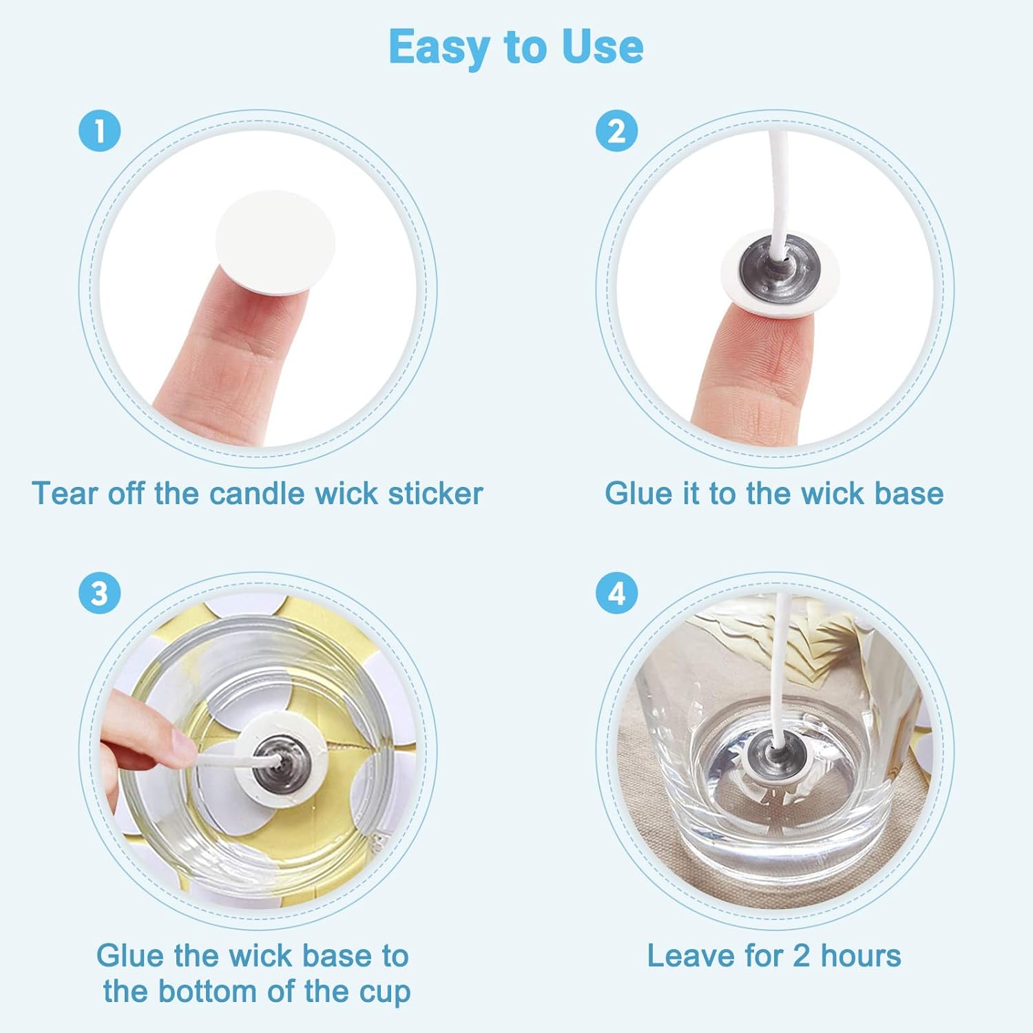 400PCS/100PCS Candle Wick Stic - Candle Warning Label บทวิจารณ์และราคา
