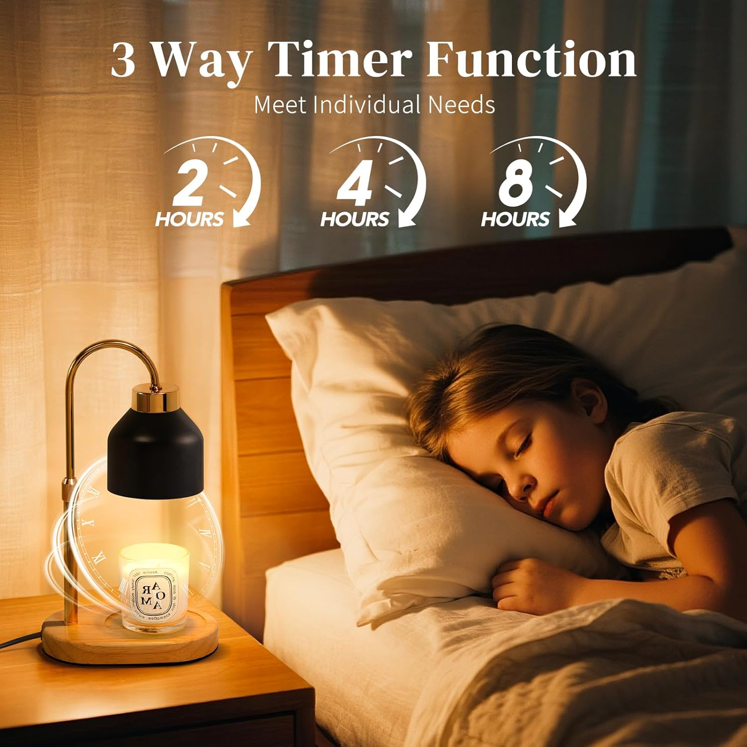 Black Candle Warmer Lamp with  - Paraffin Candle Wax บทวิจารณ์และราคา