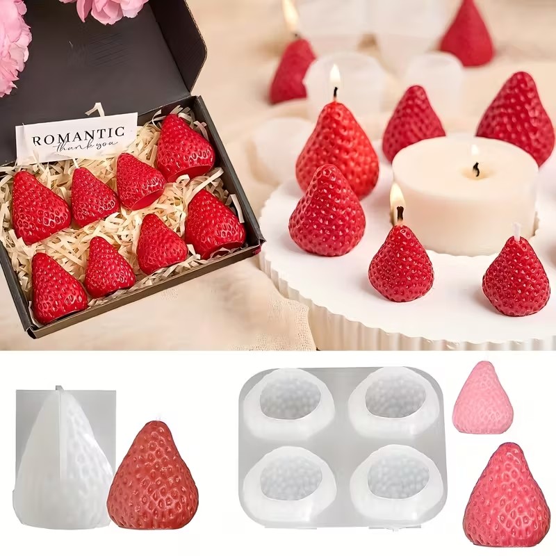 Strawberry Silicone Candle Mol - Candle Making Things บทวิจารณ์และราคา