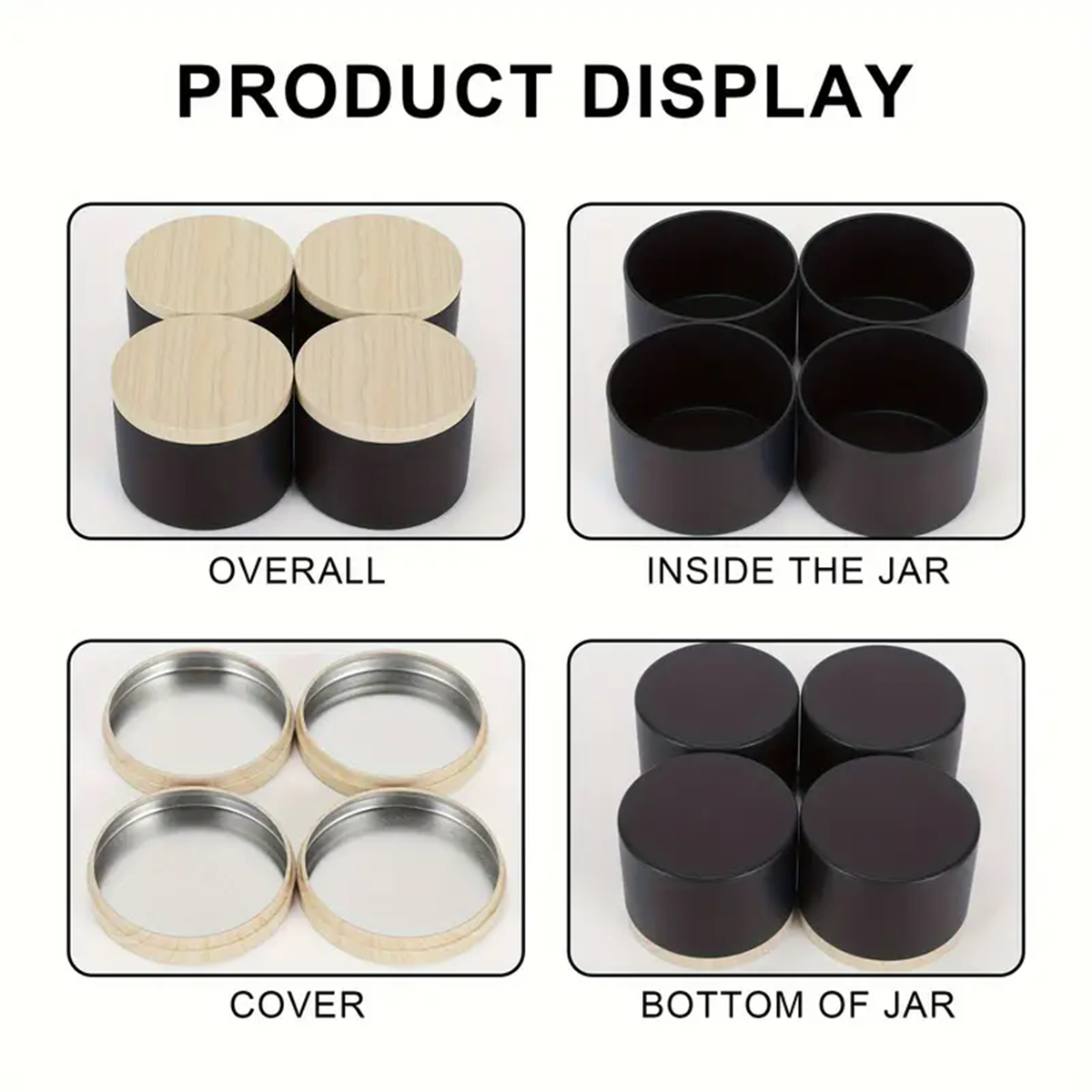 12pcs 4oz Candle Tins With Lid - Candle Warning Label บทวิจารณ์และราคา