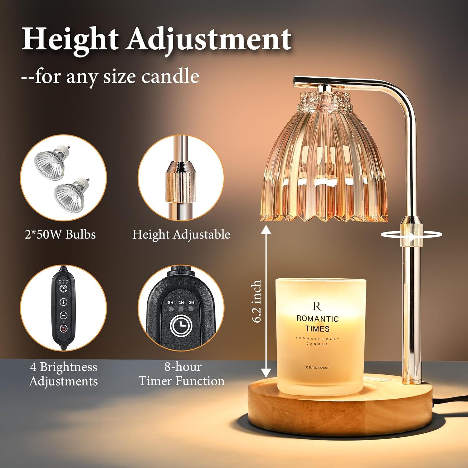 Adjustable Height Aromatherapy - Paraffin Candle Wax บทวิจารณ์และราคา
