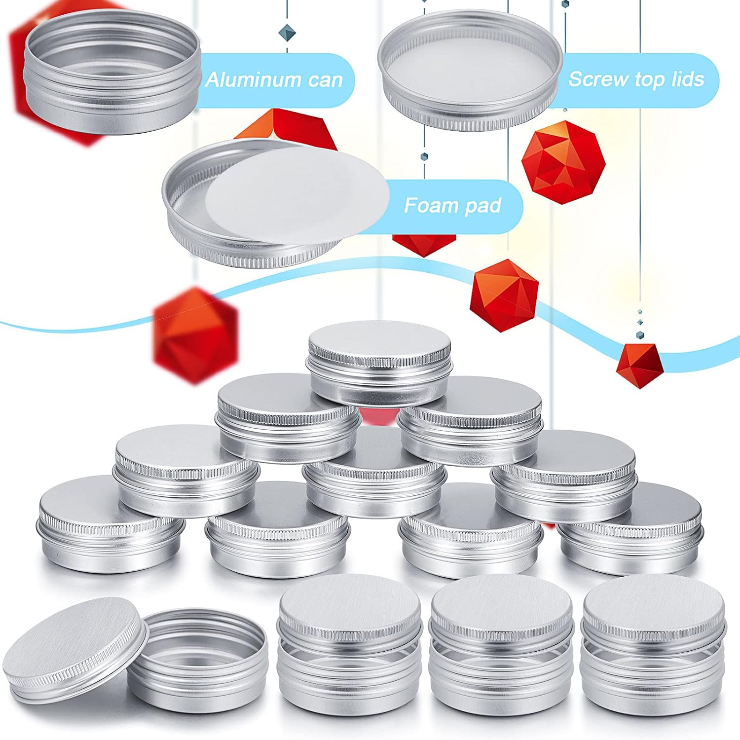 5-10pcs 5g - 100g Empty Alumin - Tin Container Lid บทวิจารณ์และราคา