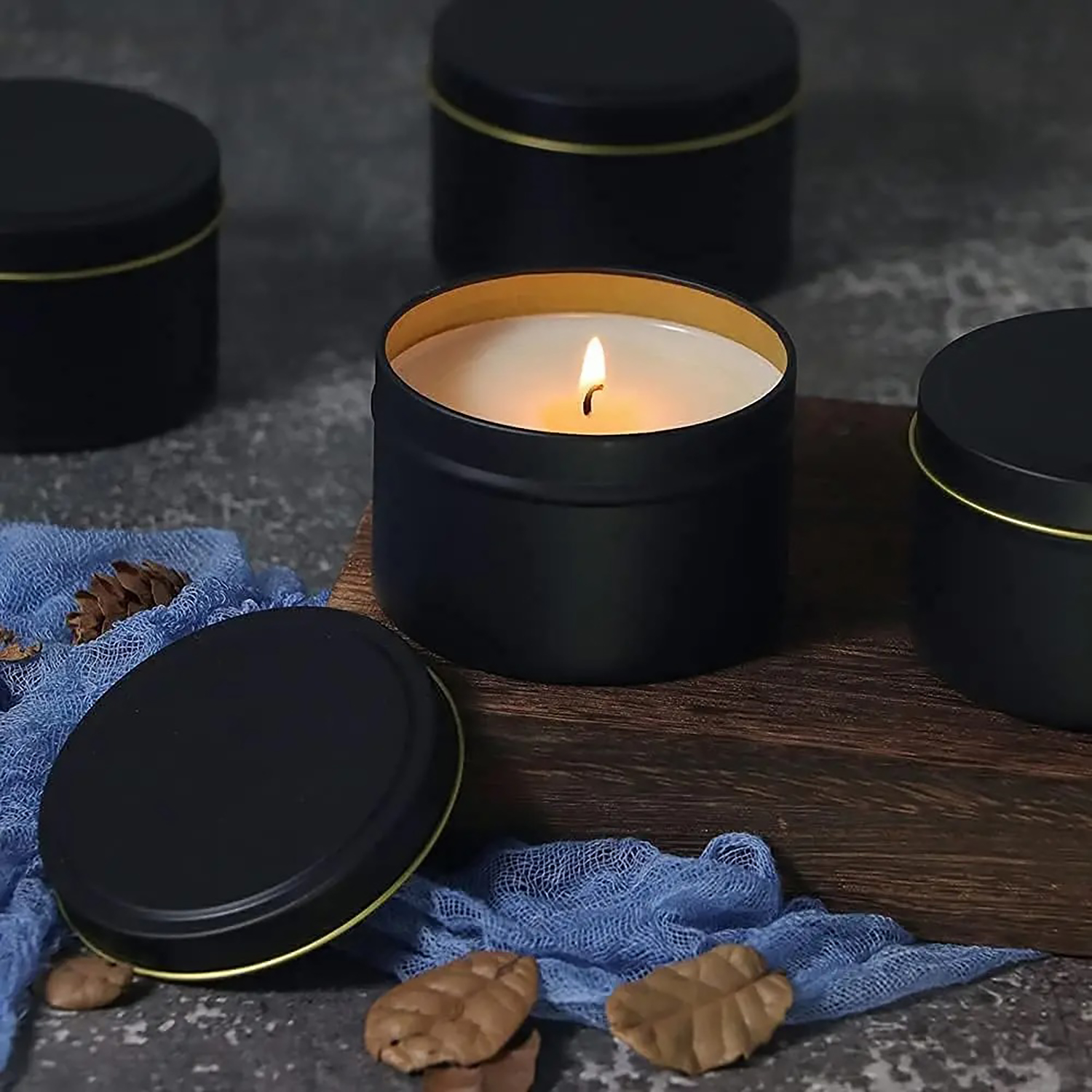 4oz/ 8oz Candle tins with lids - Tin Container Lid บทวิจารณ์และราคา