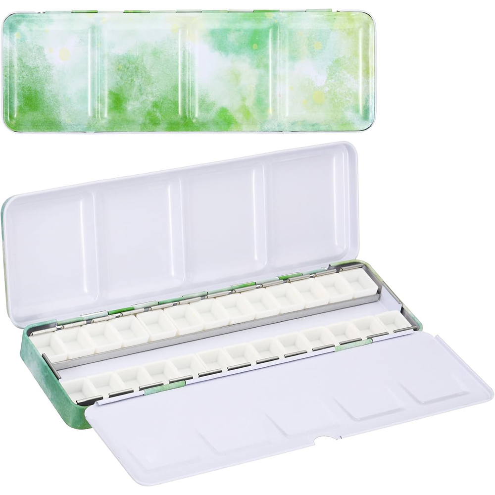 Empty Watercolor Palette, Meta - Tin Container Lid บทวิจารณ์และราคา