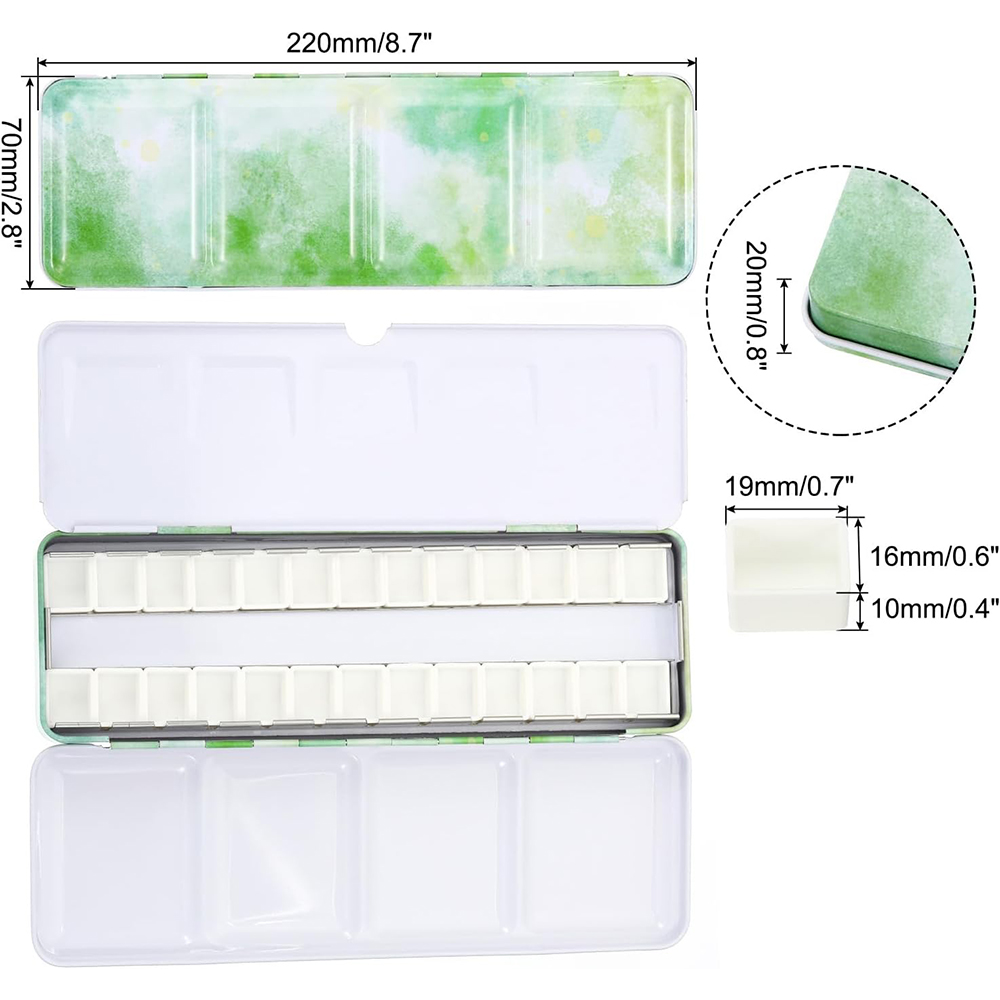 Empty Watercolor Palette, Meta - Tin Container Lid บทวิจารณ์และราคา