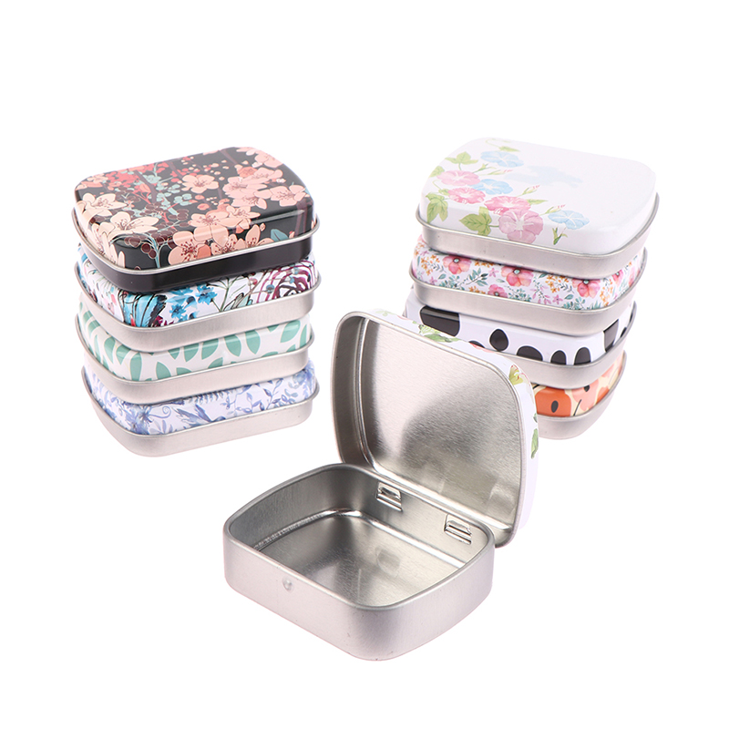 Mini Tin Box Metal Hinged with - Tin Container Lid บทวิจารณ์และราคา