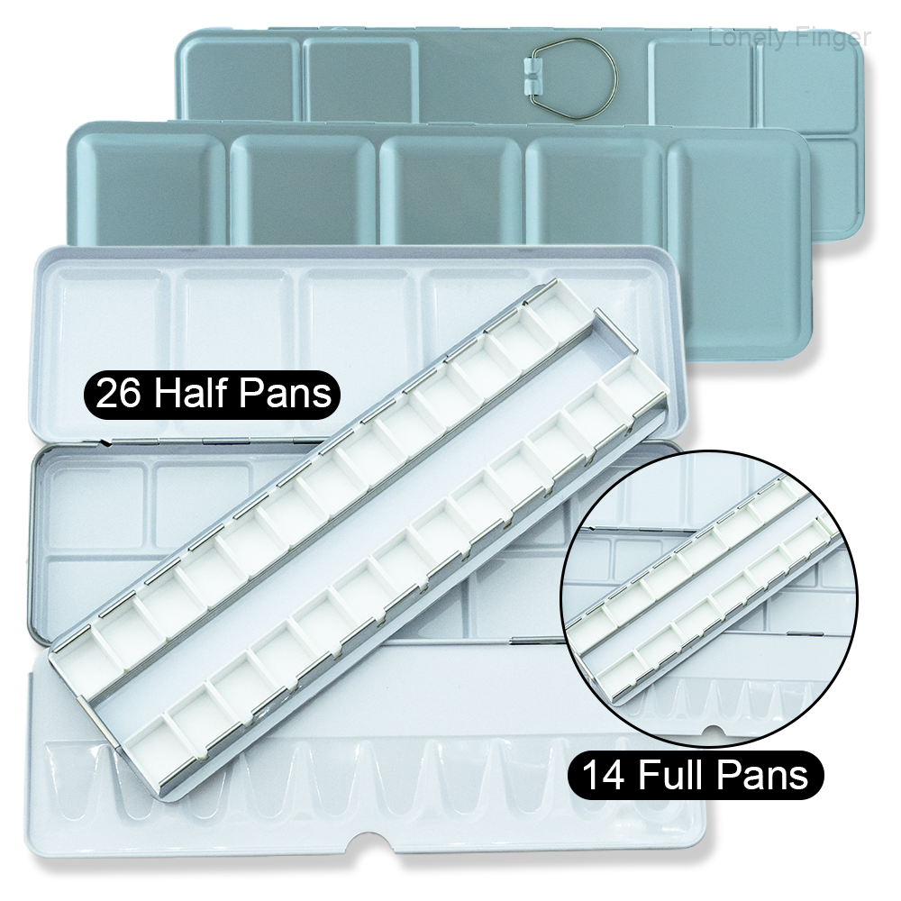 Travel Watercolor Paint Palett - Tin Container Lid บทวิจารณ์และราคา