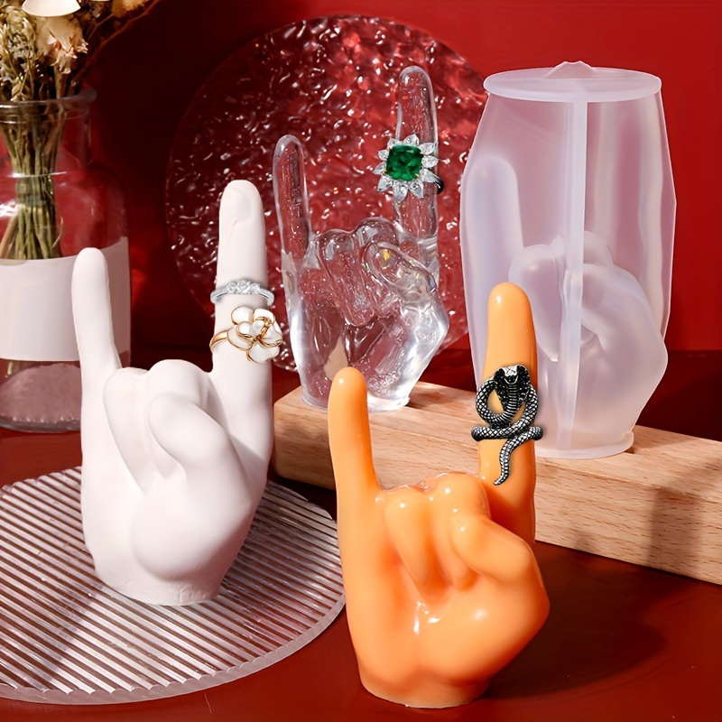1pc Large Rock Gesture Silicon - Candle Making Things บทวิจารณ์และราคา