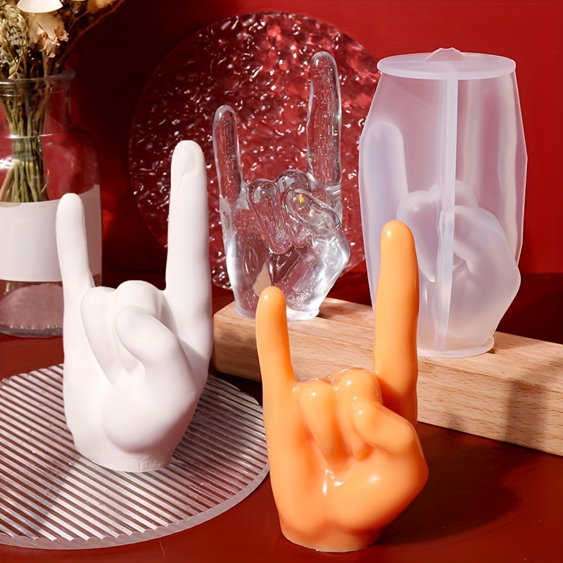 1pc Large Rock Gesture Silicon - Candle Making Things บทวิจารณ์และราคา