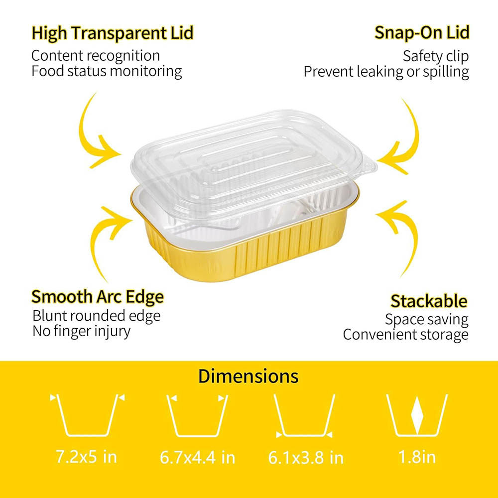 Small Aluminum Pans with Lids  - Tin Container Lid บทวิจารณ์และราคา