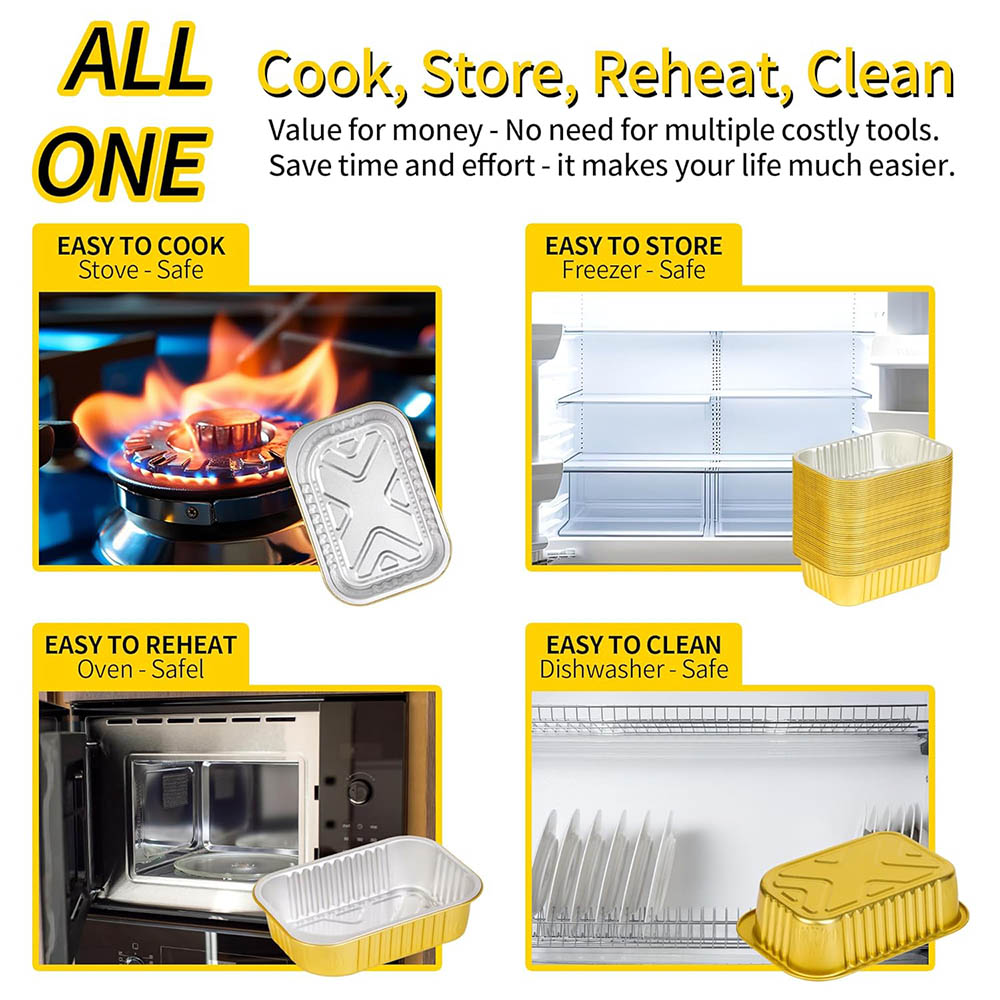 Small Aluminum Pans with Lids  - Tin Container Lid บทวิจารณ์และราคา
