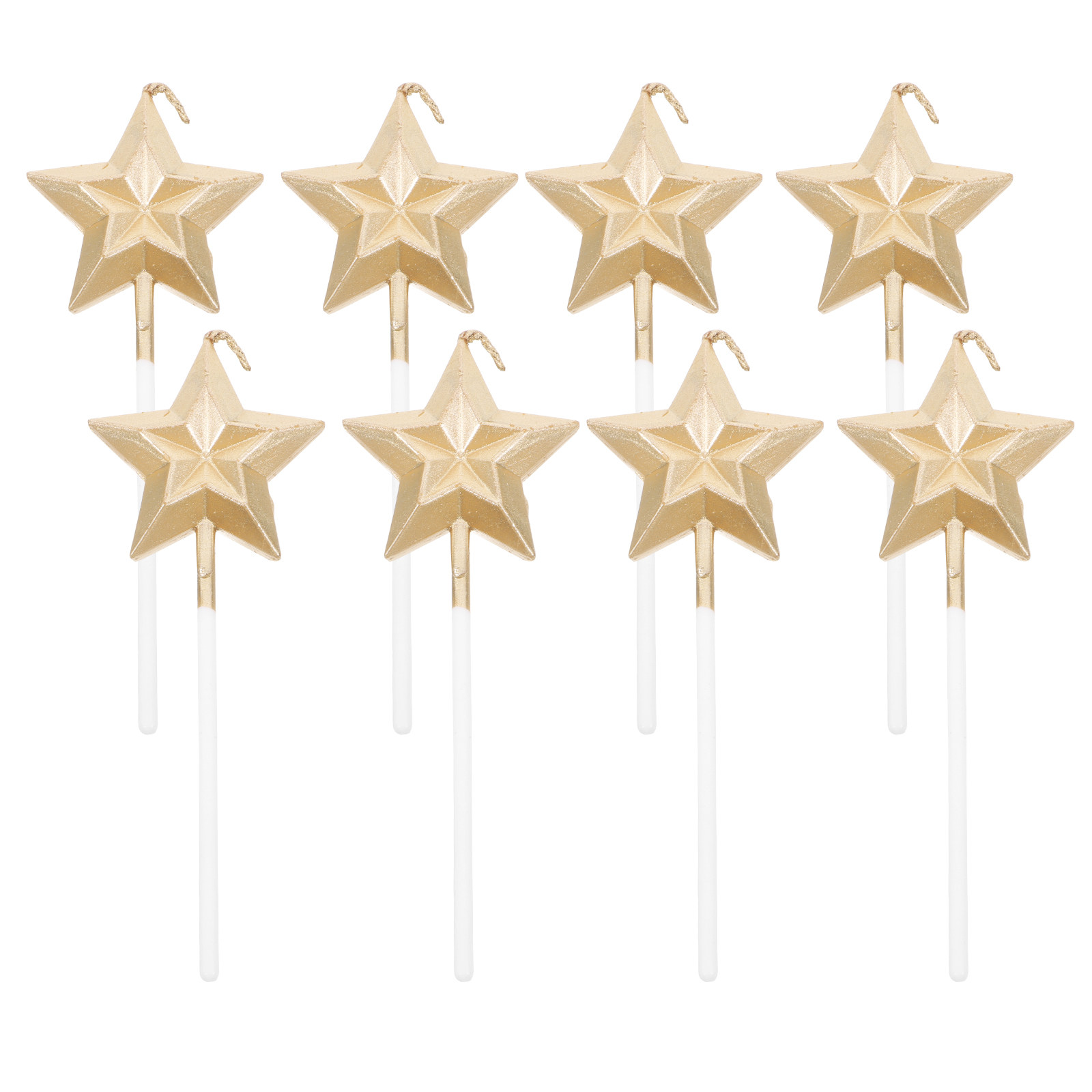 8Pcs Star Shaped Birthday Cake - Paraffin Candle Wax บทวิจารณ์และราคา