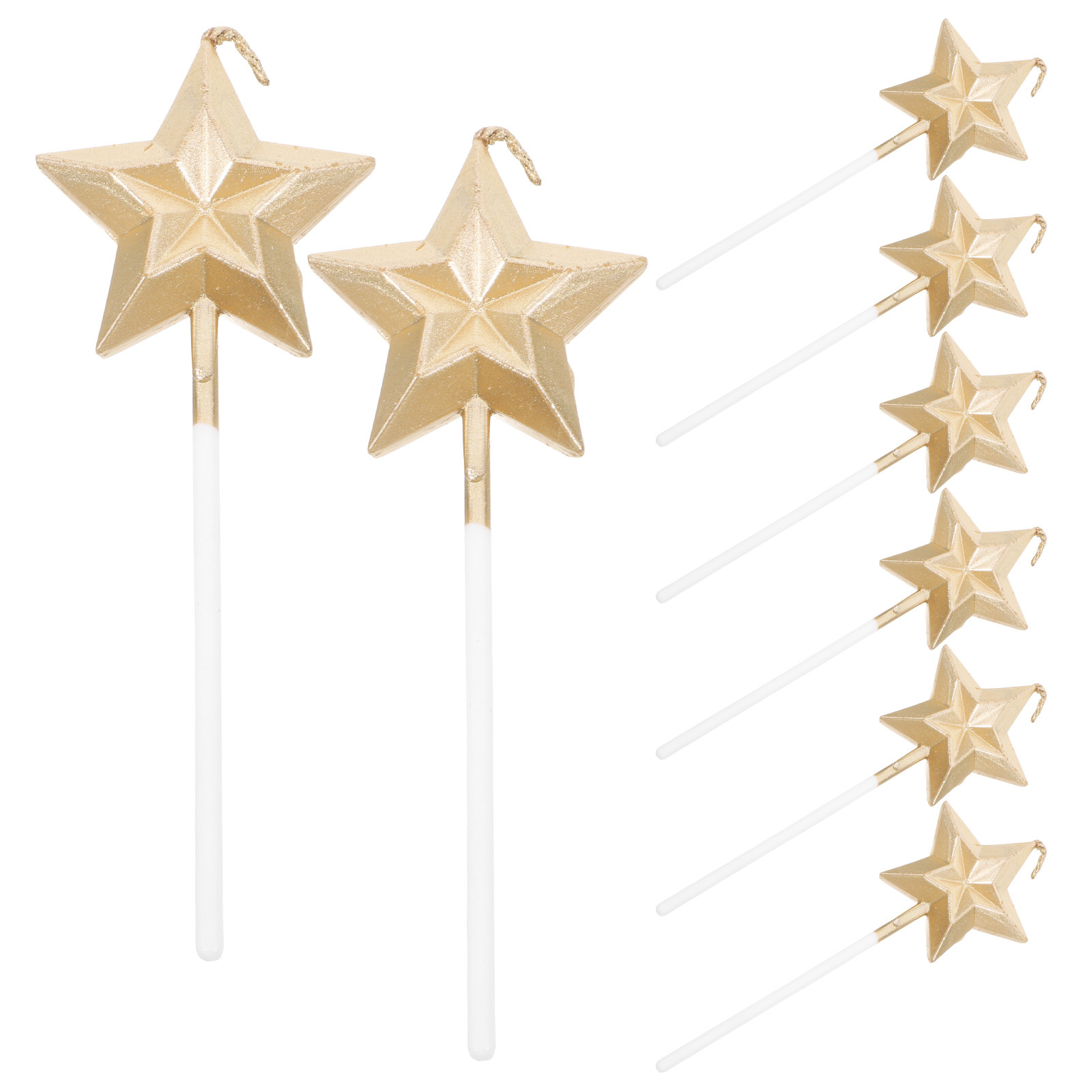 8Pcs Star Shaped Birthday Cake - Paraffin Candle Wax บทวิจารณ์และราคา