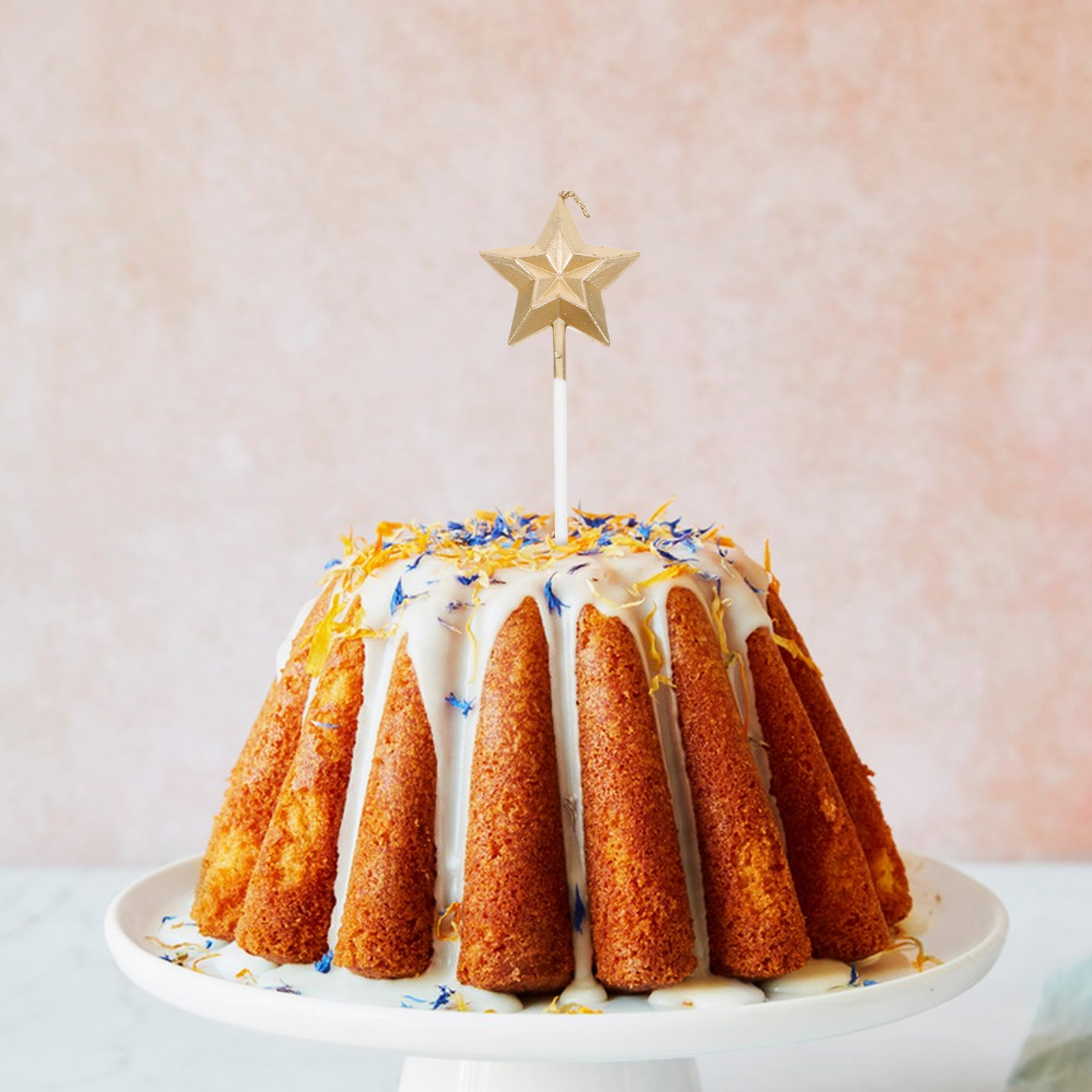 8Pcs Star Shaped Birthday Cake - Paraffin Candle Wax บทวิจารณ์และราคา