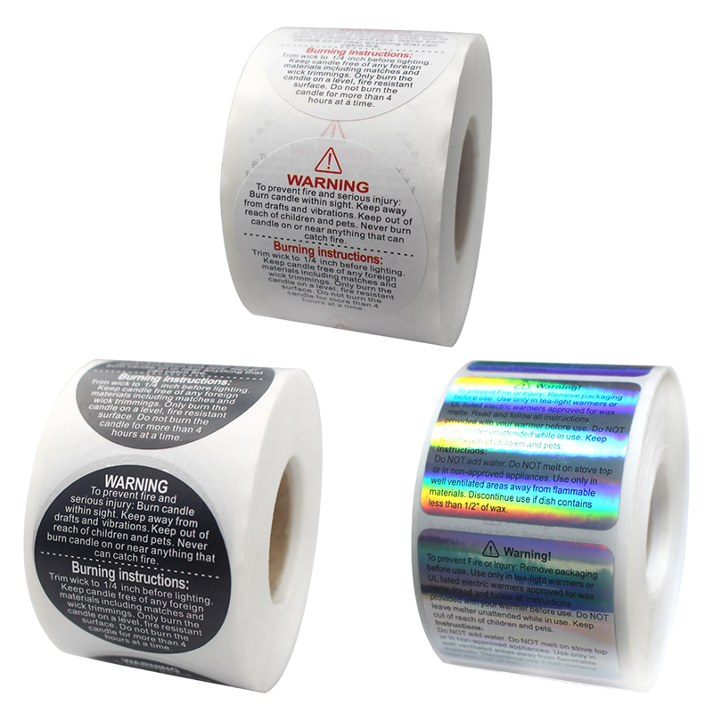 500PCS Waterproof Candle Warni - Candle Warning Label บทวิจารณ์และราคา