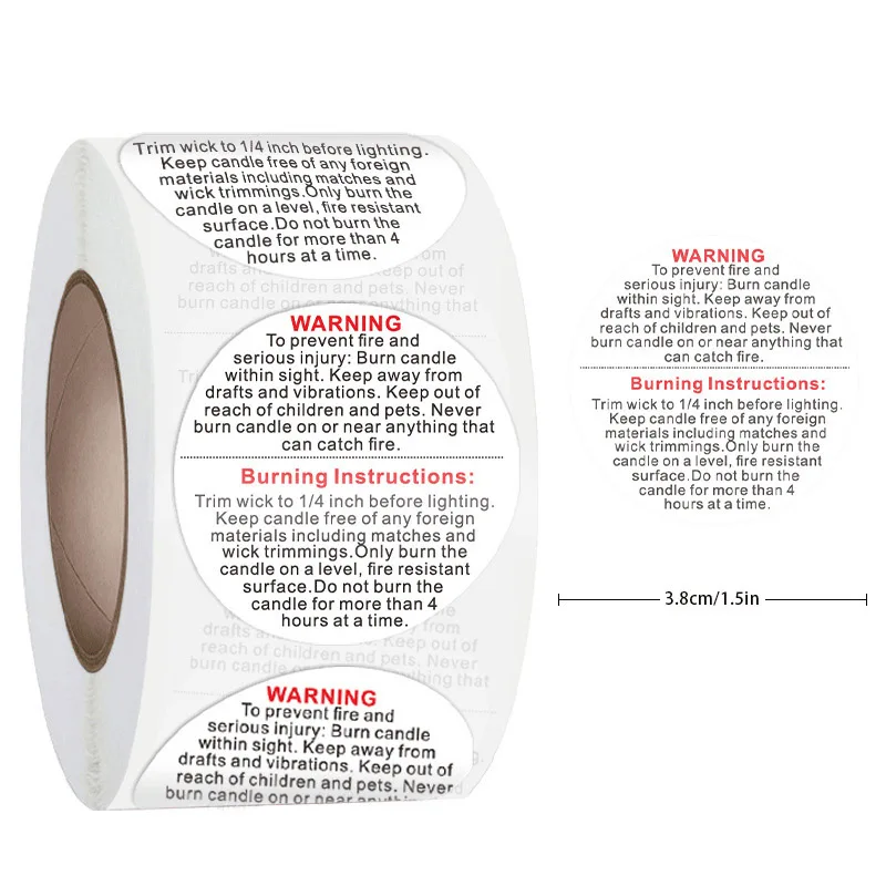 500PCS Waterproof Candle Warni - Candle Warning Label บทวิจารณ์และราคา