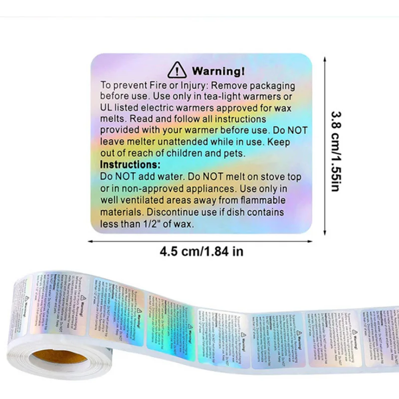 500PCS Waterproof Candle Warni - Candle Warning Label บทวิจารณ์และราคา