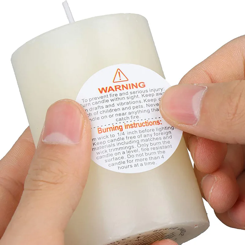 500PCS Waterproof Candle Warni - Candle Warning Label บทวิจารณ์และราคา