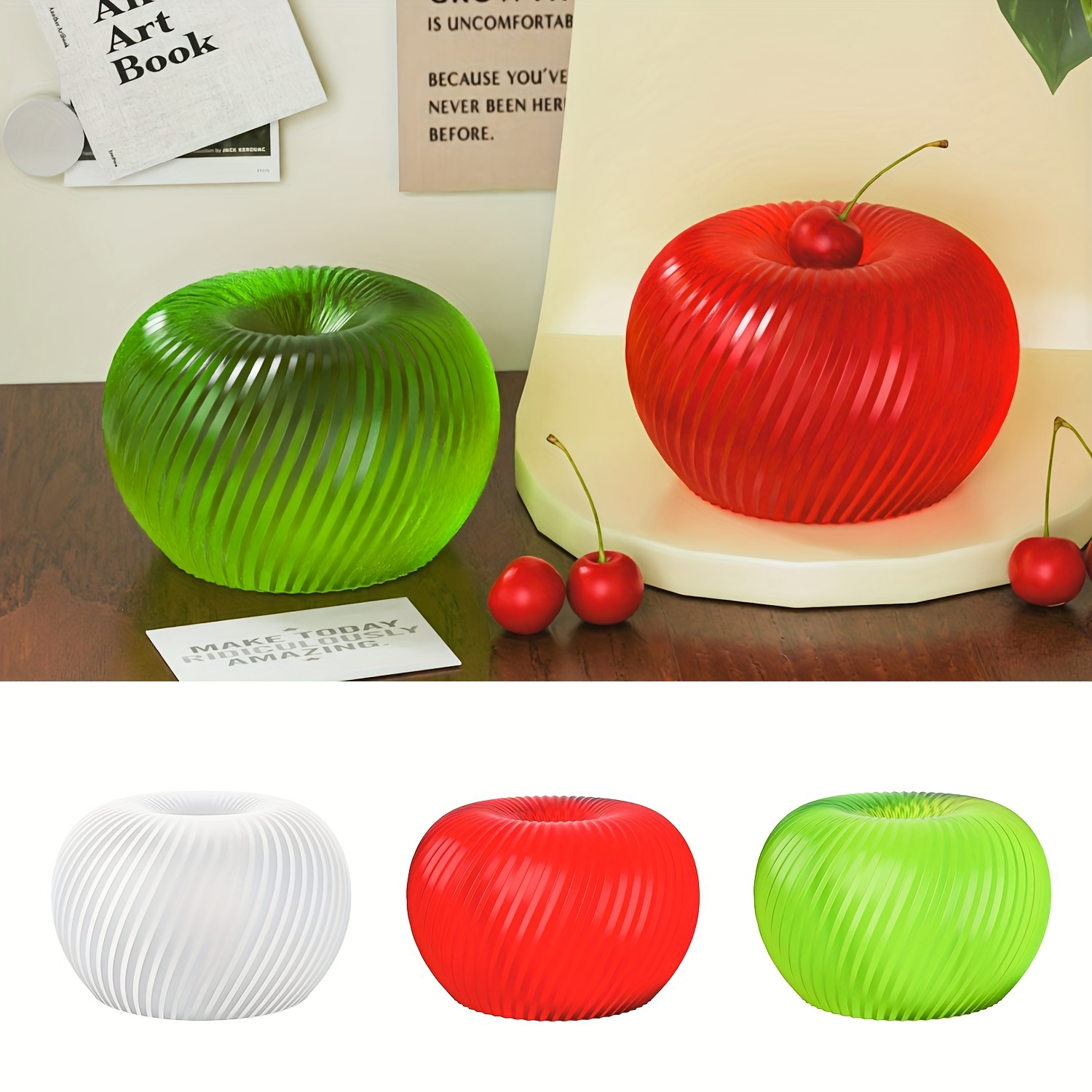 A trendy red apple silicone mo - Candle Making Things บทวิจารณ์และราคา