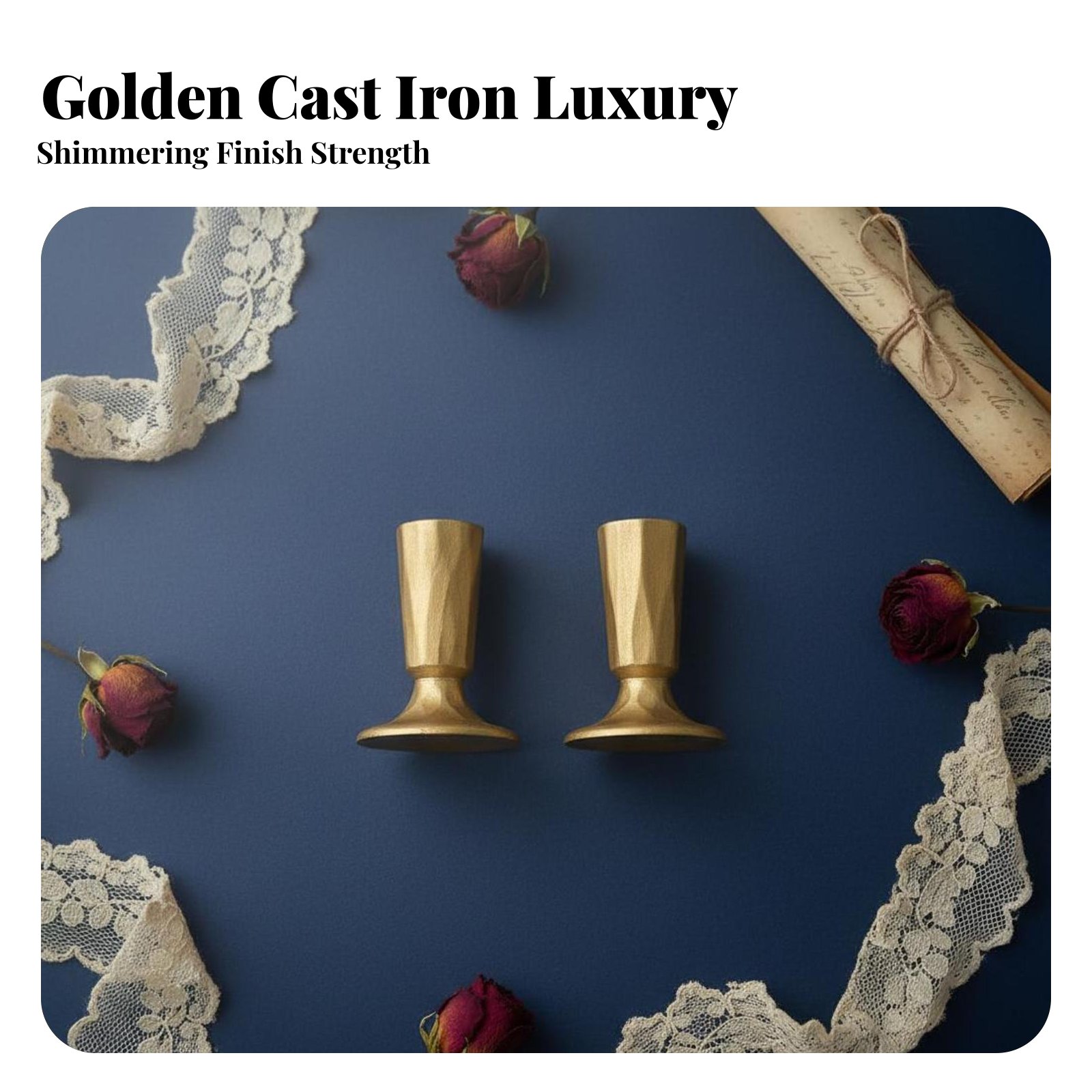 Gold Cast Iron Candle Holder,  - Paraffin Candle Wax บทวิจารณ์และราคา