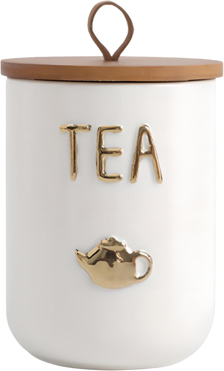 Ceramics Tea Canisters with Ai - Tin Container Lid บทวิจารณ์และราคา