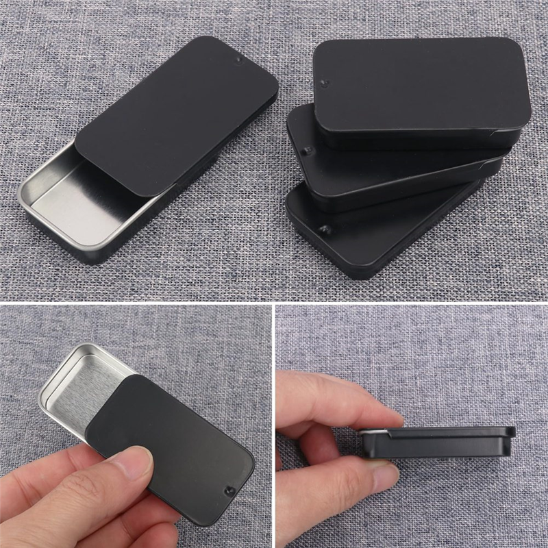 Slide Top Tin Containers Tin B - Tin Container Lid บทวิจารณ์และราคา