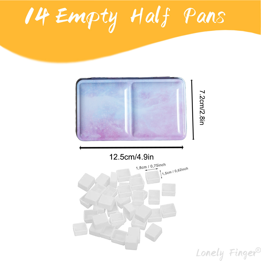Empty Watercolor Palette Tin S - Tin Container Lid บทวิจารณ์และราคา