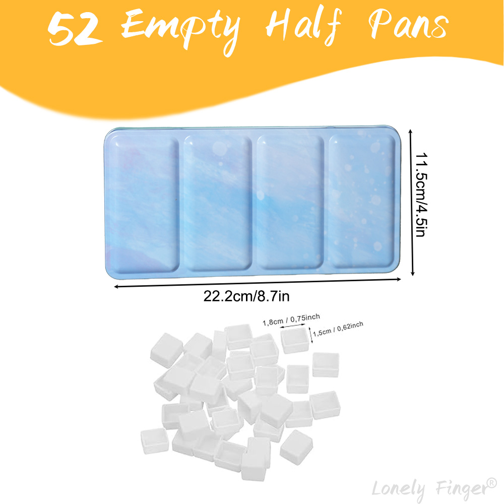 Empty Watercolor Palette Tin S - Tin Container Lid บทวิจารณ์และราคา