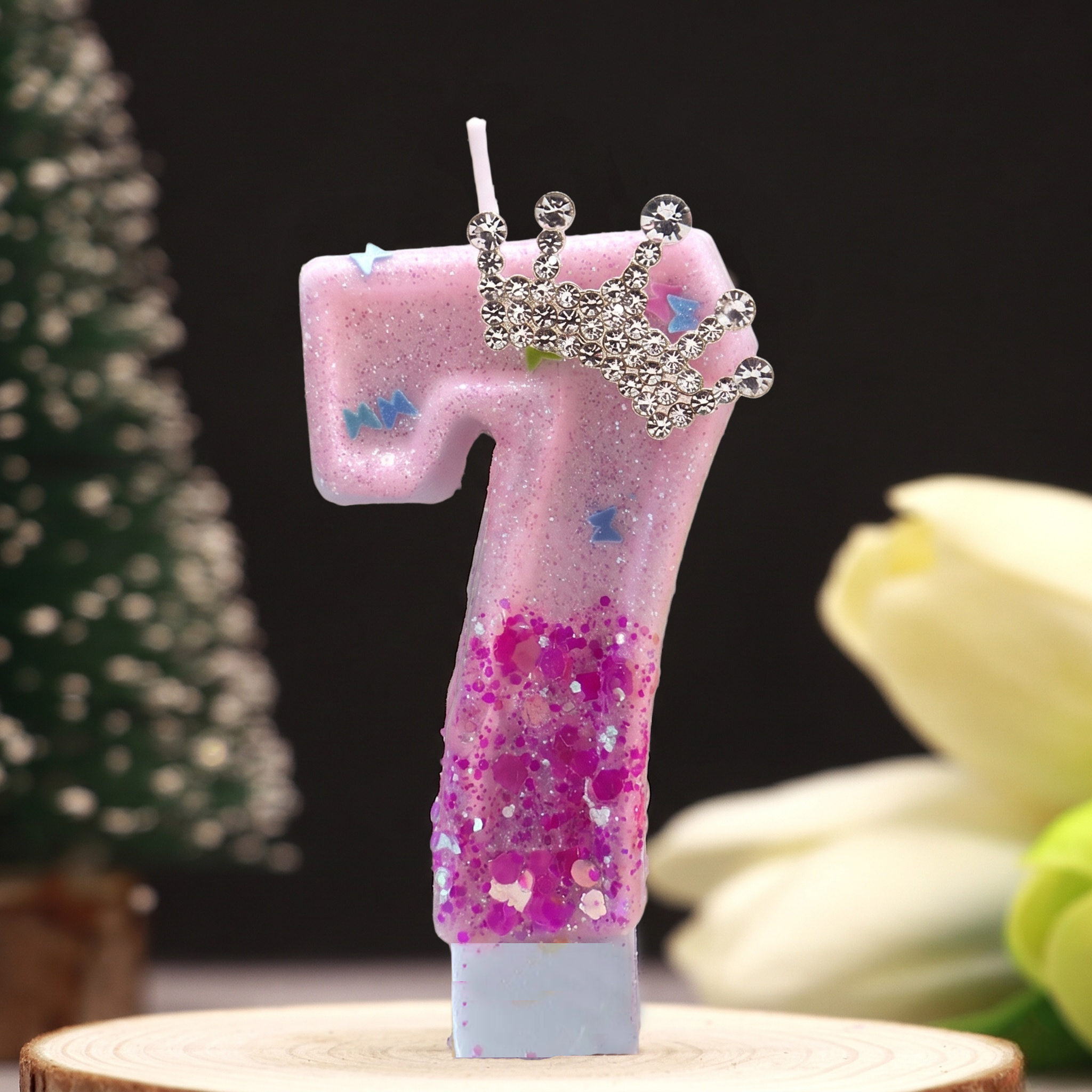 Pink Rose Red Sequins Dual Col - Paraffin Candle Wax บทวิจารณ์และราคา