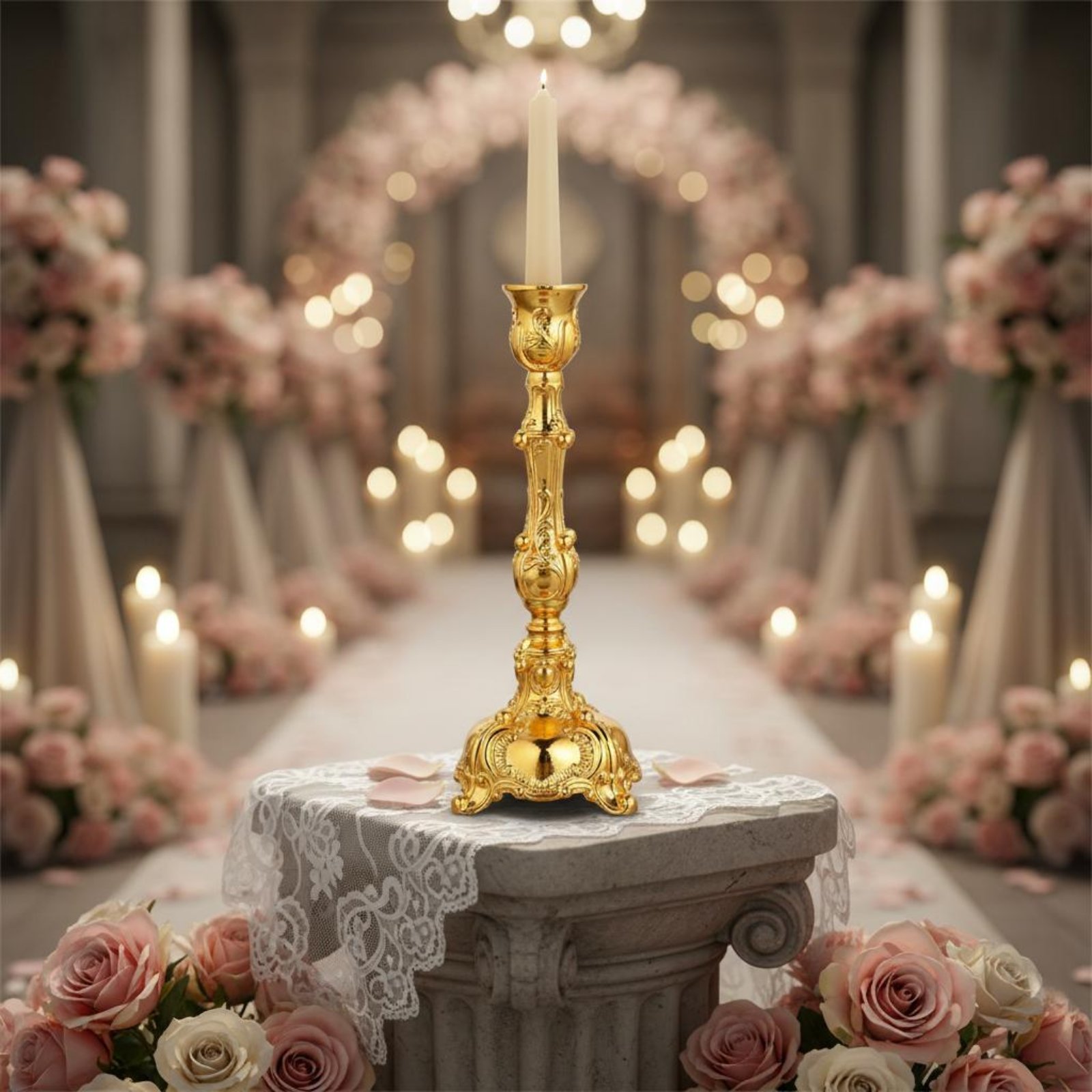 European Design Metal Candlest - Paraffin Candle Wax บทวิจารณ์และราคา